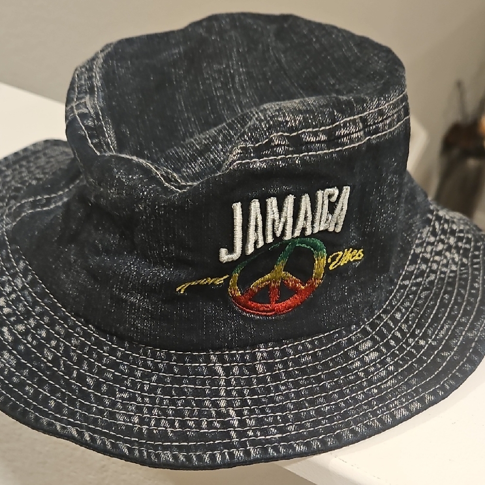 Jamaica Denim Bucket Hat NWOT
